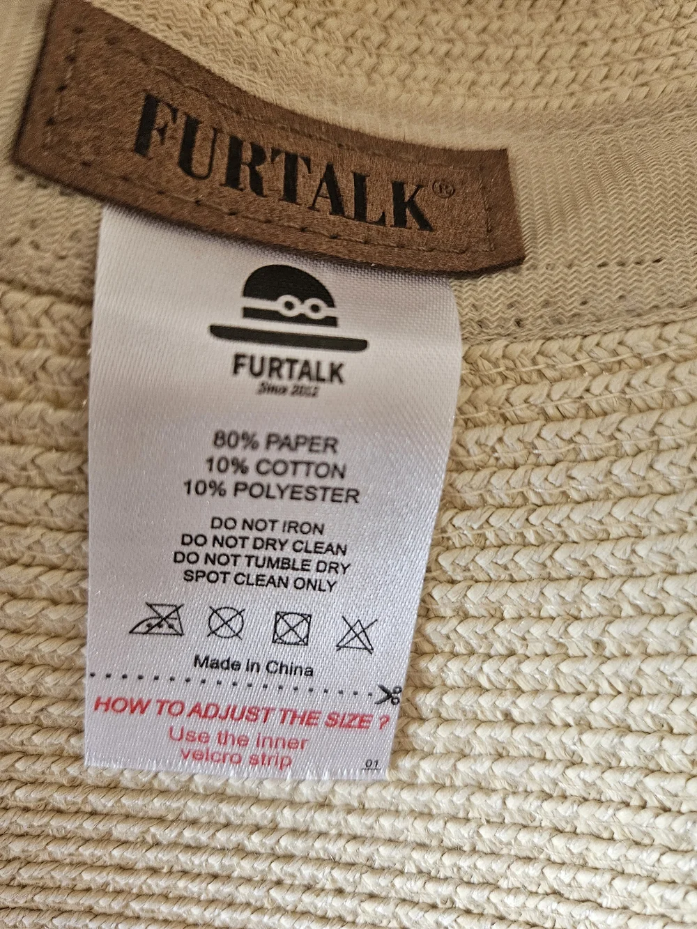 Wide Brim Straw Sun Hat - Natural